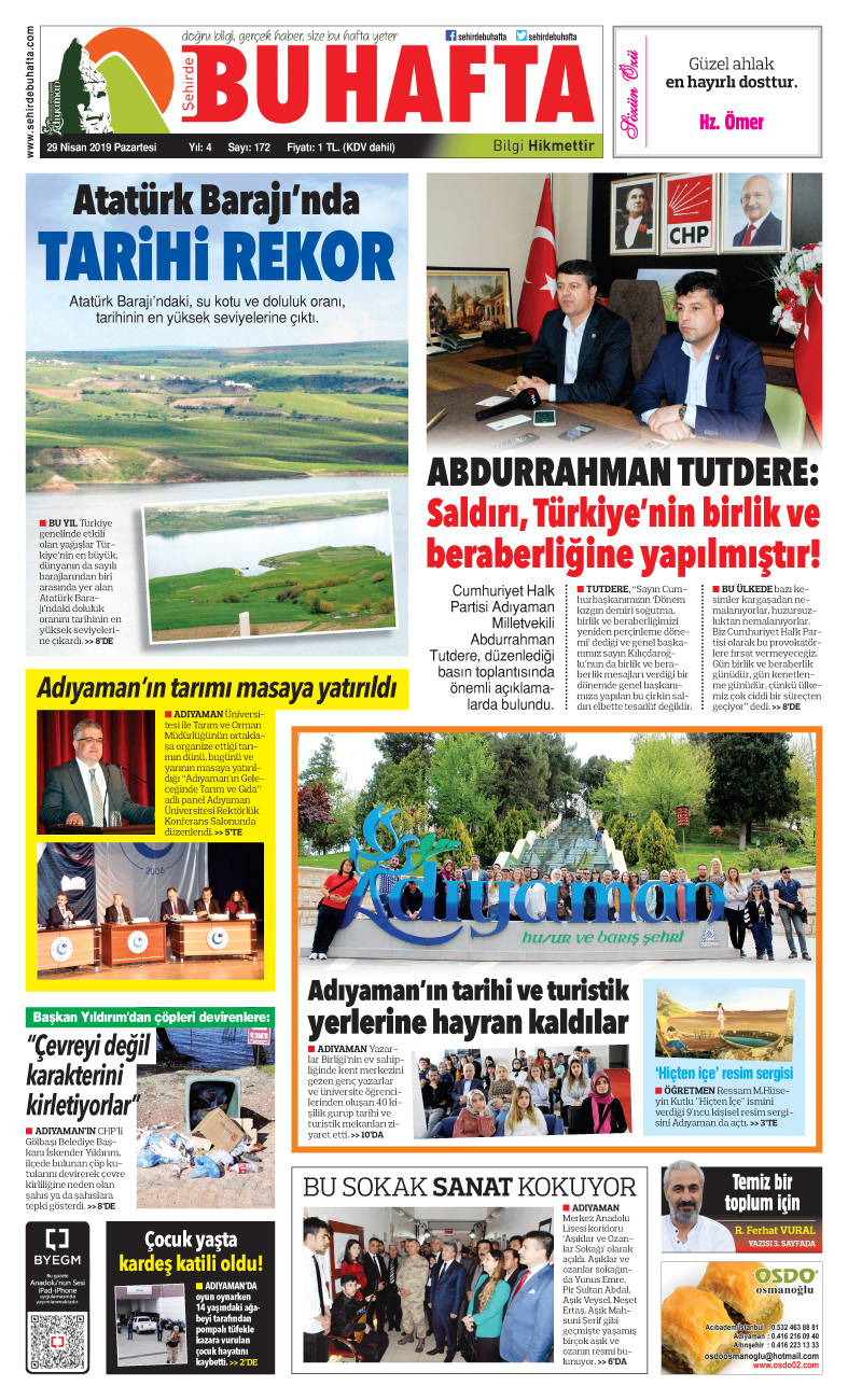 29 Nisan 2019 Pazartesi