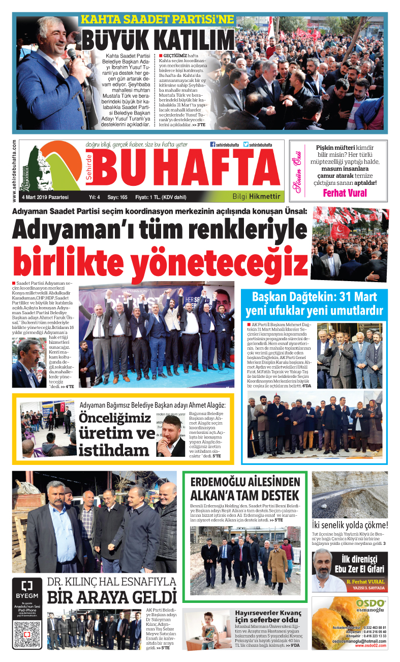 4 Mart 2019 Pazartesi