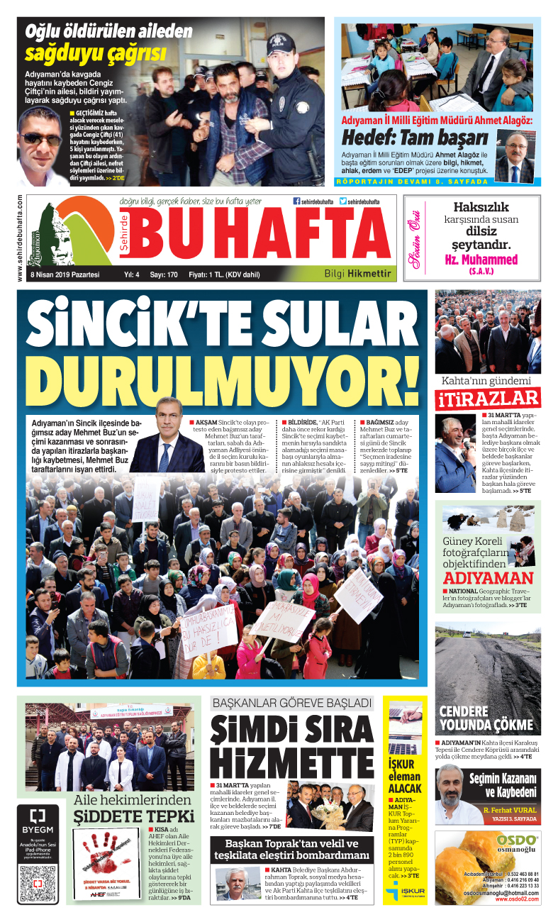 8 Nisan 2019 Pazartesi